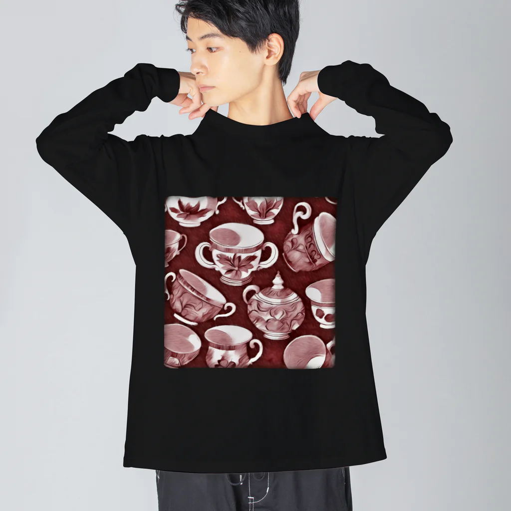 (っ◔◡◔)っ ♥ Le Petit Trésor ♥の花の詩カップ(The Flower Poetry Cup) Big Long Sleeve T-Shirt