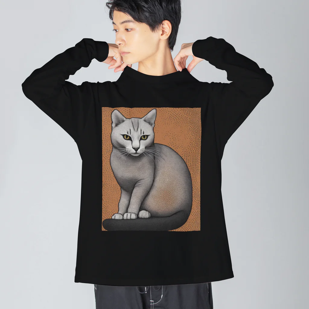 F2 Cat Design Shopのhairless cat 001 Big Long Sleeve T-Shirt