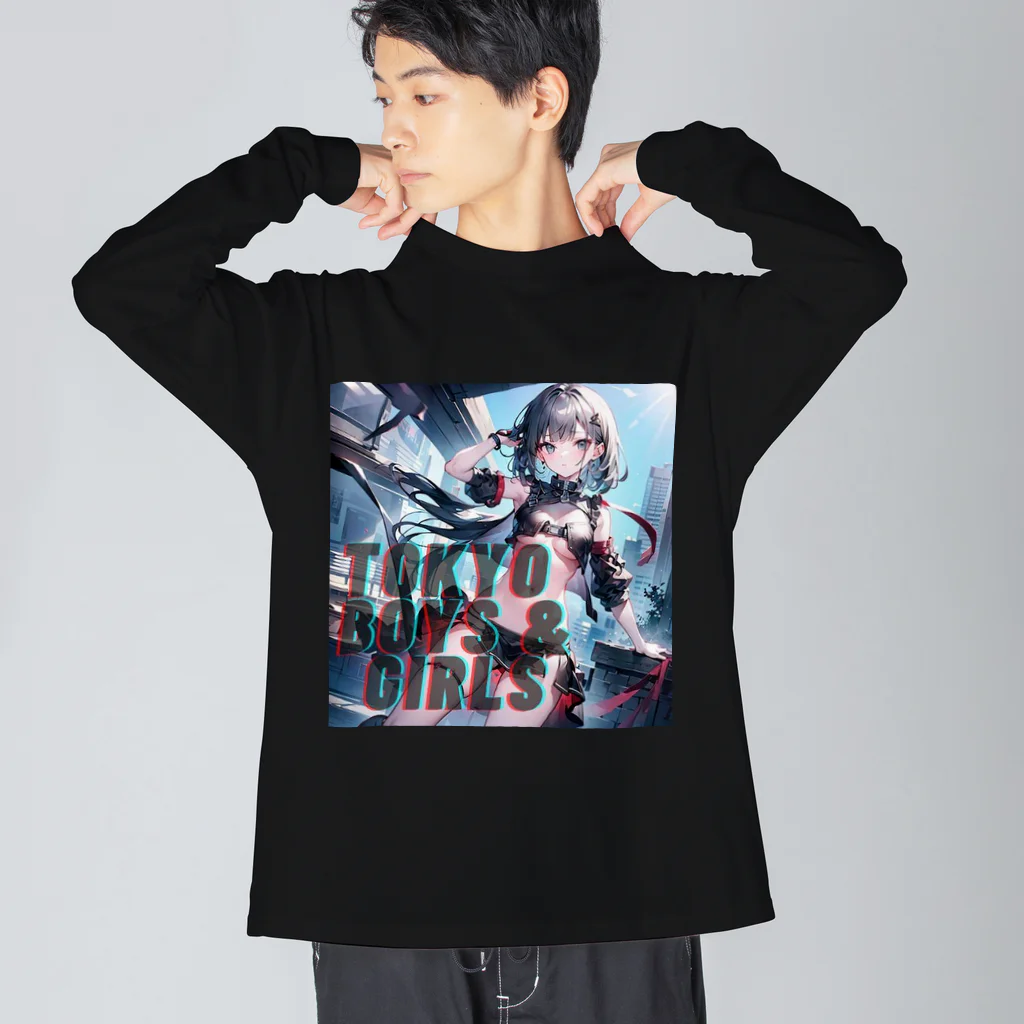 東京少年少女達の高層崩壊ガール ビッグシルエットロングスリーブTシャツ
