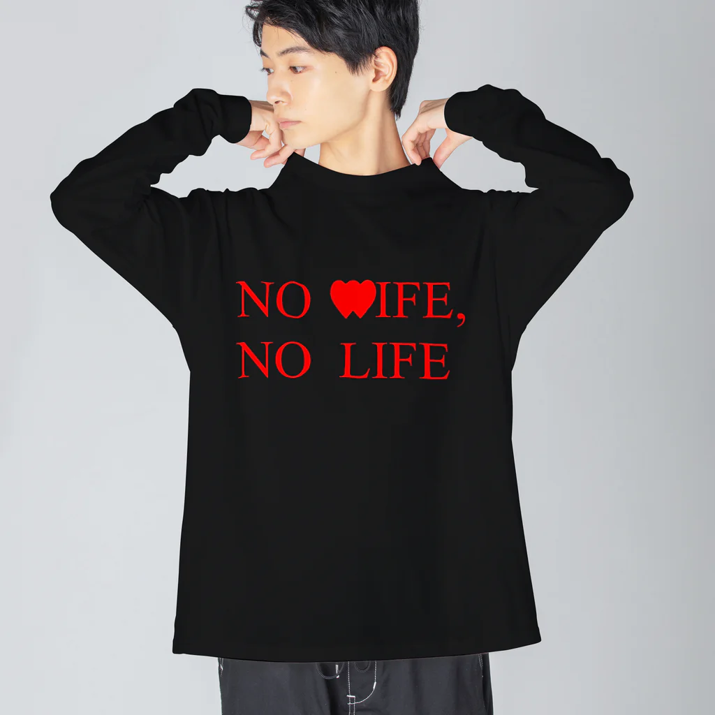 Keito Art StudioのNO WIFE, NO LIFE Big Long Sleeve T-Shirt