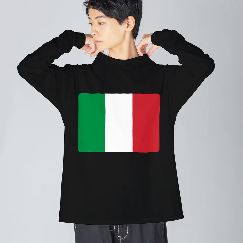 お絵かき屋さんのイタリアの国旗 Big Long Sleeve T-Shirt