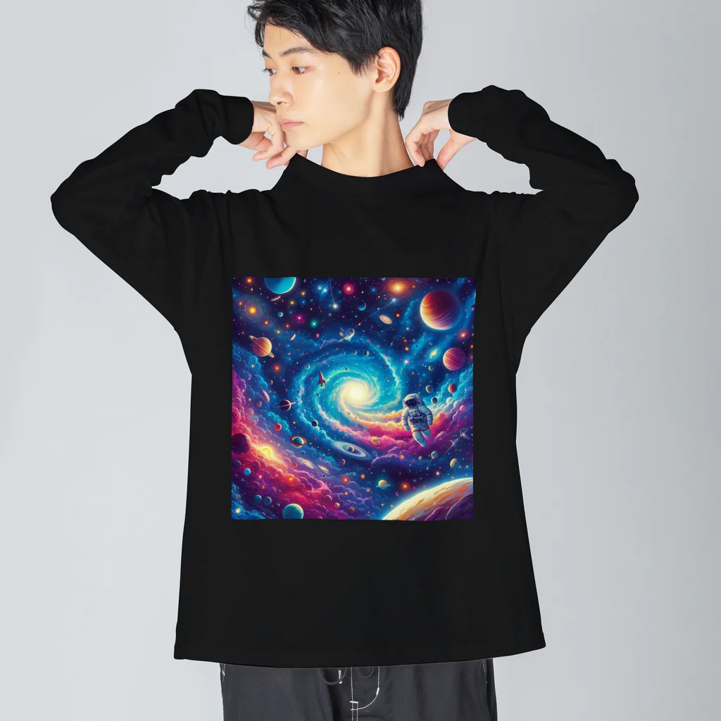 417s shopの宇宙の饗宴 ビッグシルエットロングスリーブTシャツ