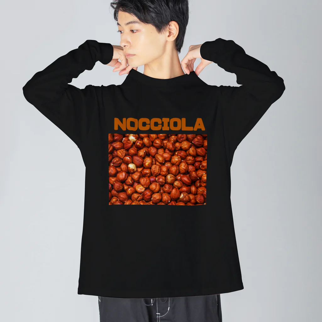 yuji-kiyokawa-italia-1119のNOCCIOLA ヘーゼルナッツ　イタリア語 Big Long Sleeve T-Shirt