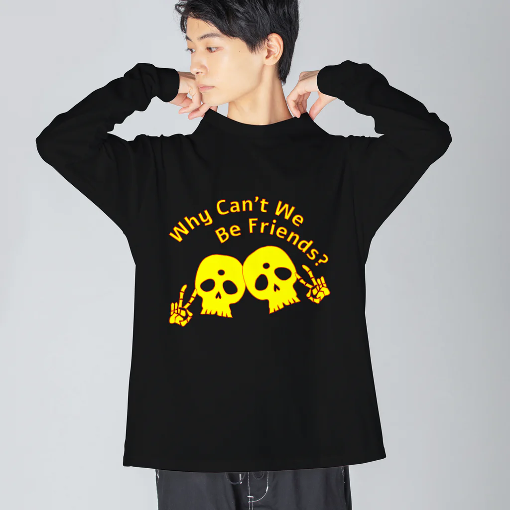 『NG （Niche・Gate）』ニッチゲート-- IN SUZURIのWhy Can't We Be Friends?（黄色） Big Long Sleeve T-Shirt