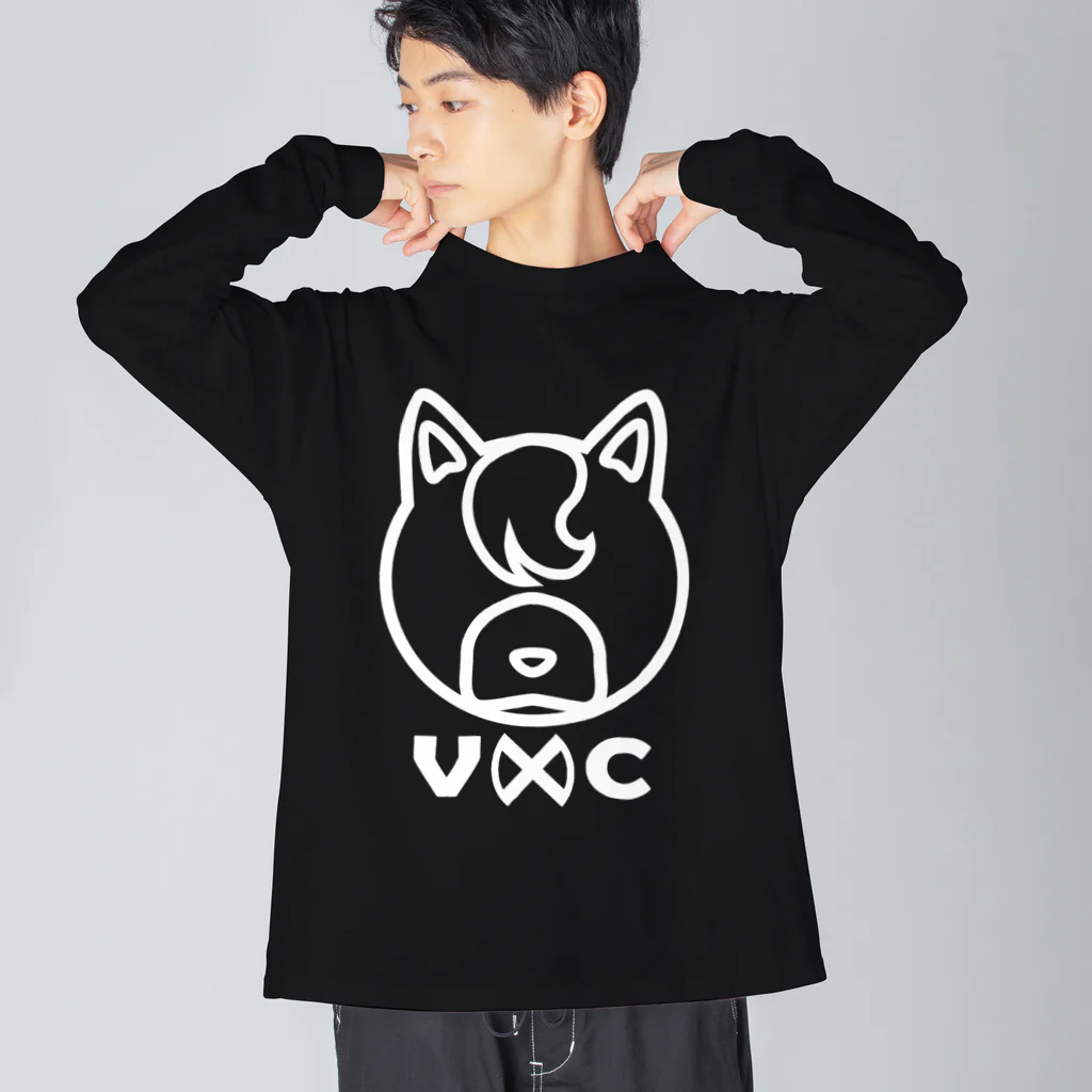 VIRTUAL CROSSのShiba Logo white  ビッグシルエットロングスリーブTシャツ