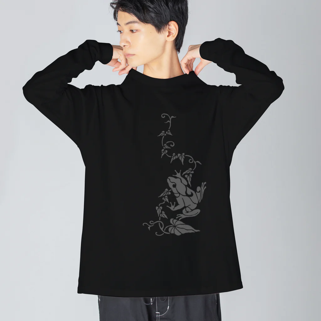 ツバメ堂の蔦とかえる ビッグシルエットロングスリーブTシャツ