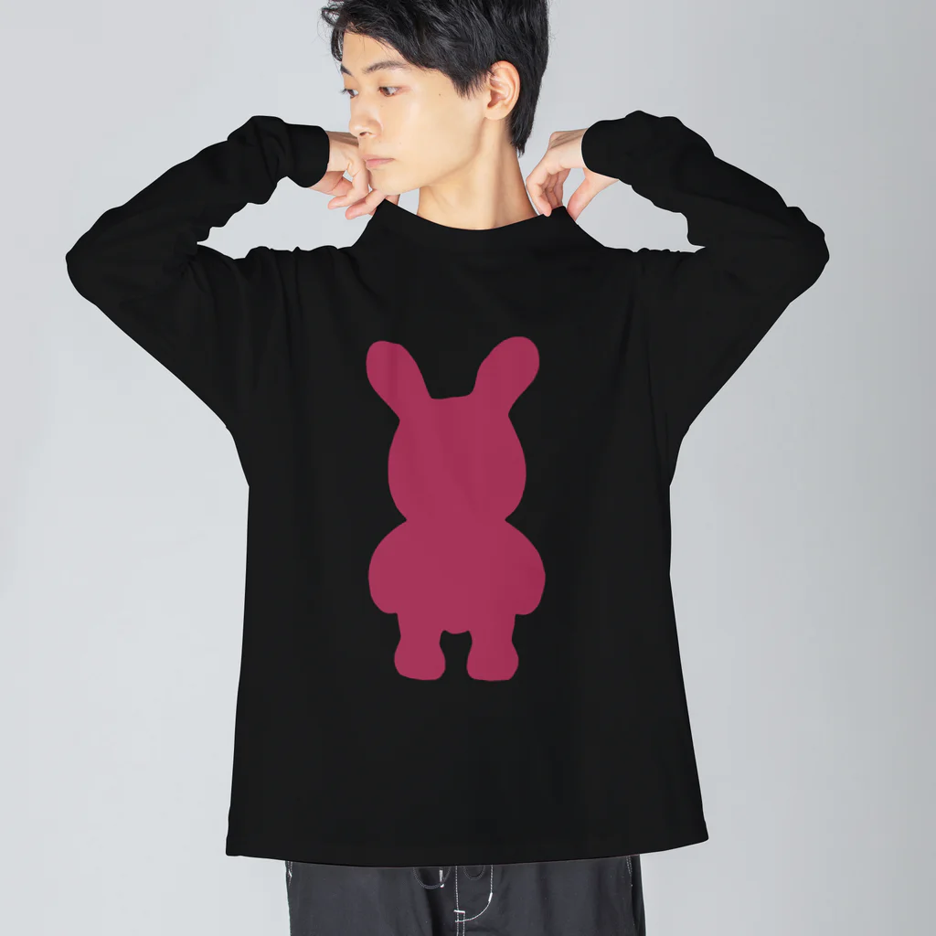 ピンクうさぎのたぶんセーフ Big Long Sleeve T-Shirt