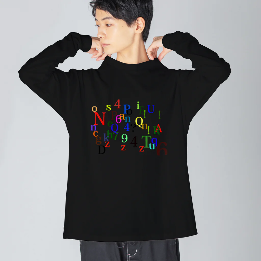 ヒラエイのアルファベットと数字の洪水 Big Long Sleeve T-Shirt