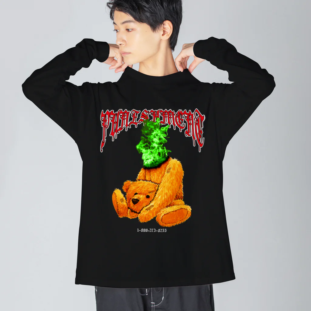 YOUJIN -ART GALLERY-のPUNISHMENT "BEAR" ビッグシルエットロングスリーブTシャツ