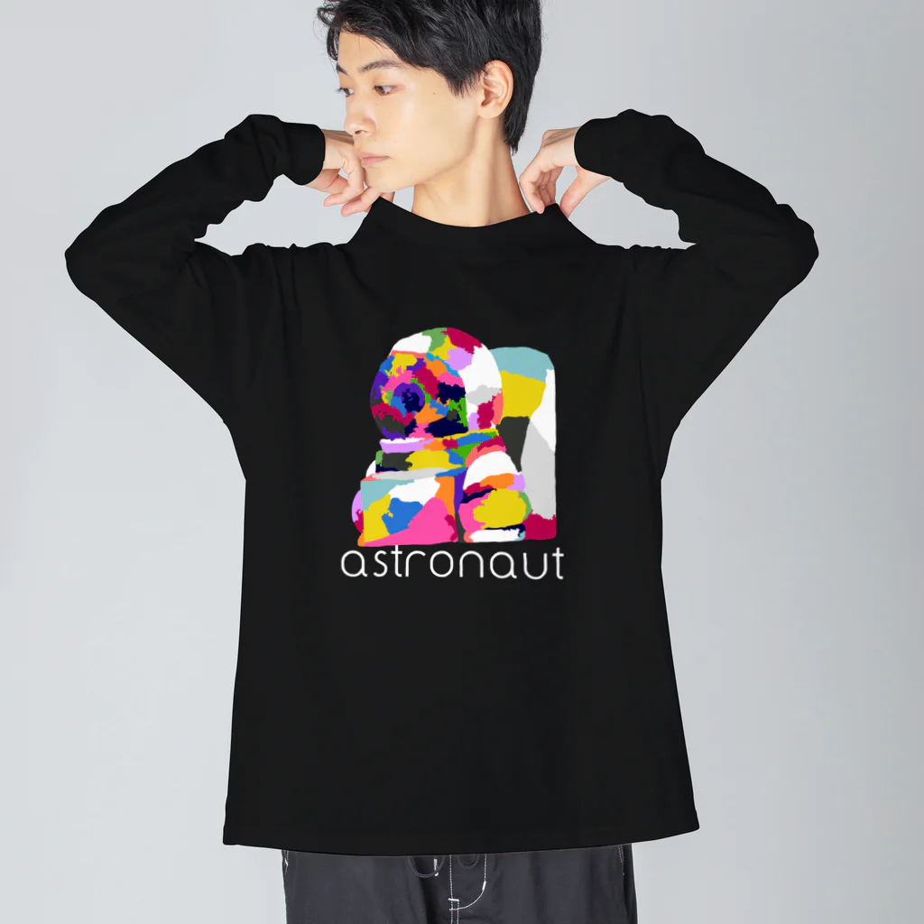 meiroのカラフルな宇宙飛行士 Big Long Sleeve T-Shirt