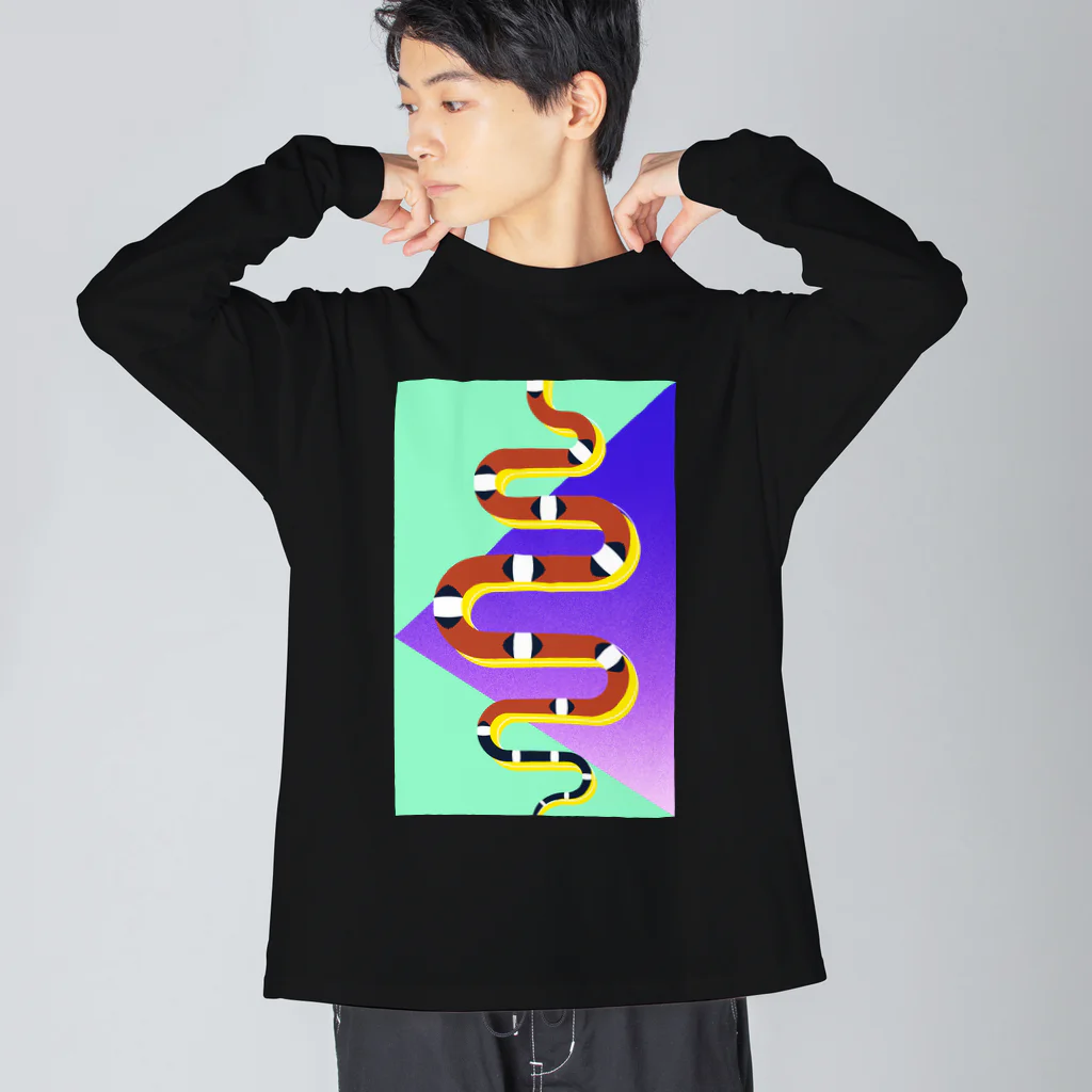 爬虫類グッズ メッサヌンサ - M.R.Sのサイケなカリキン Big Long Sleeve T-Shirt