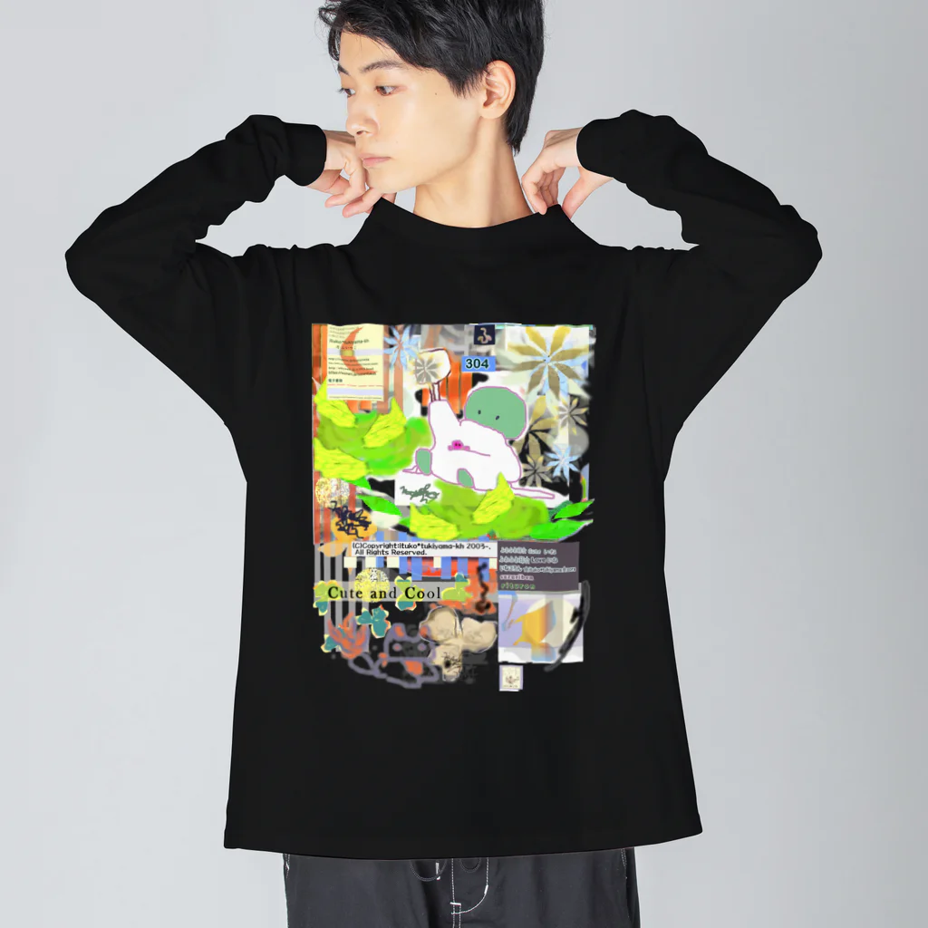 ituko*tukiyama-khの304★月山いつこ作品●雪空■緑の2 Big Long Sleeve T-Shirt