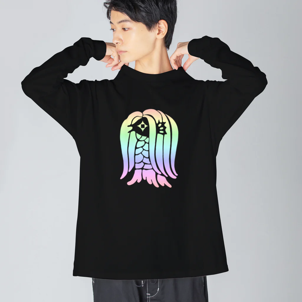 ツバメ堂のアマビエ様<パステル> Big Long Sleeve T-Shirt