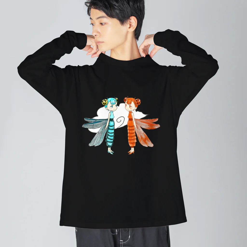 うみのいきもの・もりのいきものやさんのトンボドレス ルリ/アカネ Big Long Sleeve T-Shirt