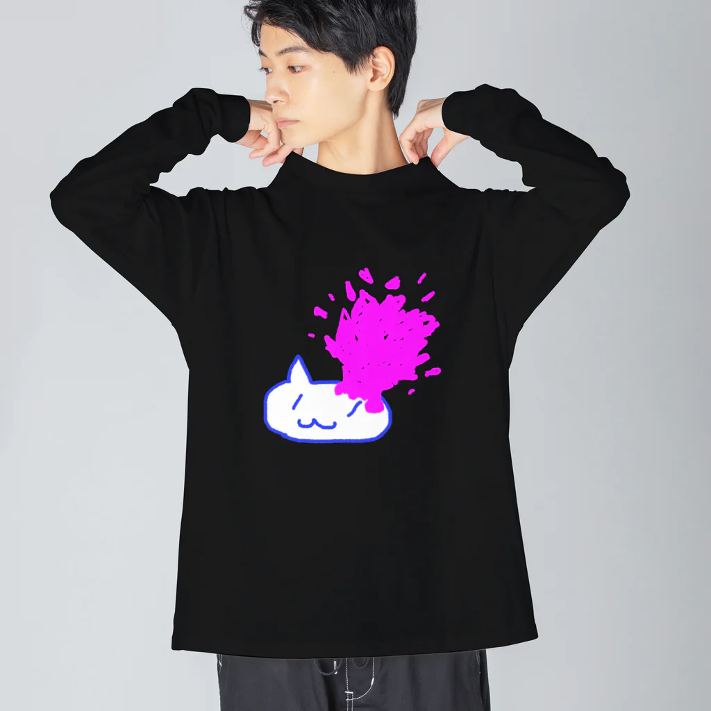 ツチブタすい臓商店の溢血（ねこ部分白ver） Big Long Sleeve T-Shirt