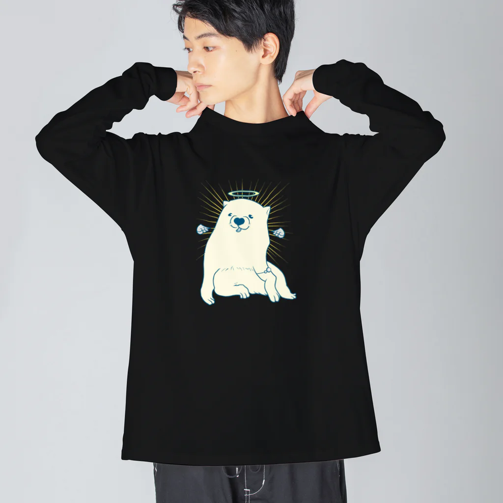 mugioのあの犬/Sourire d’ange ビッグシルエットロングスリーブTシャツ