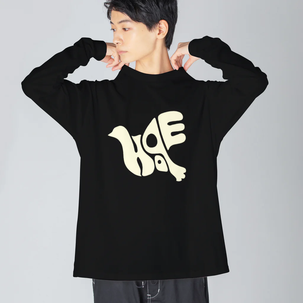 マッチアンドポンプ舎 suzuri支店の復刻版 hope  白 Big Long Sleeve T-Shirt