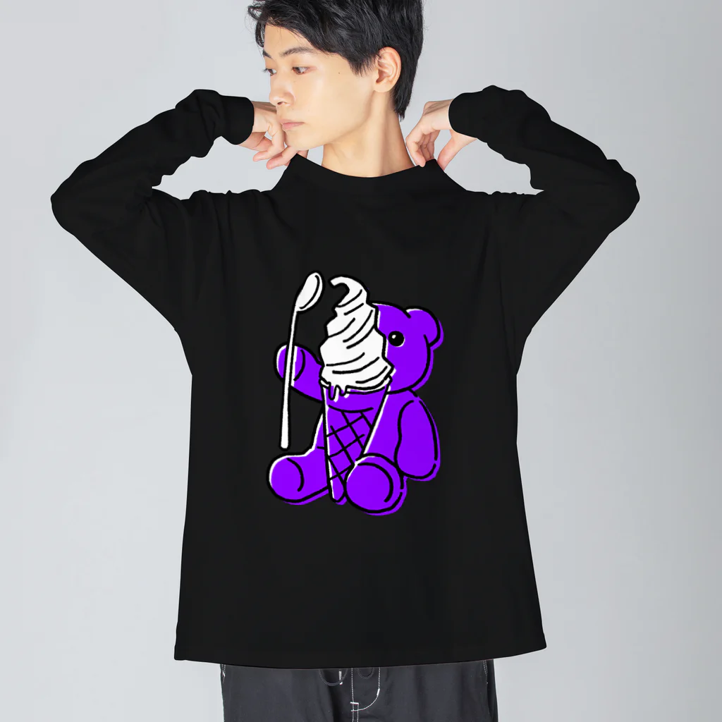 まどろみの温度のアイスたべる パープル Big Long Sleeve T-Shirt