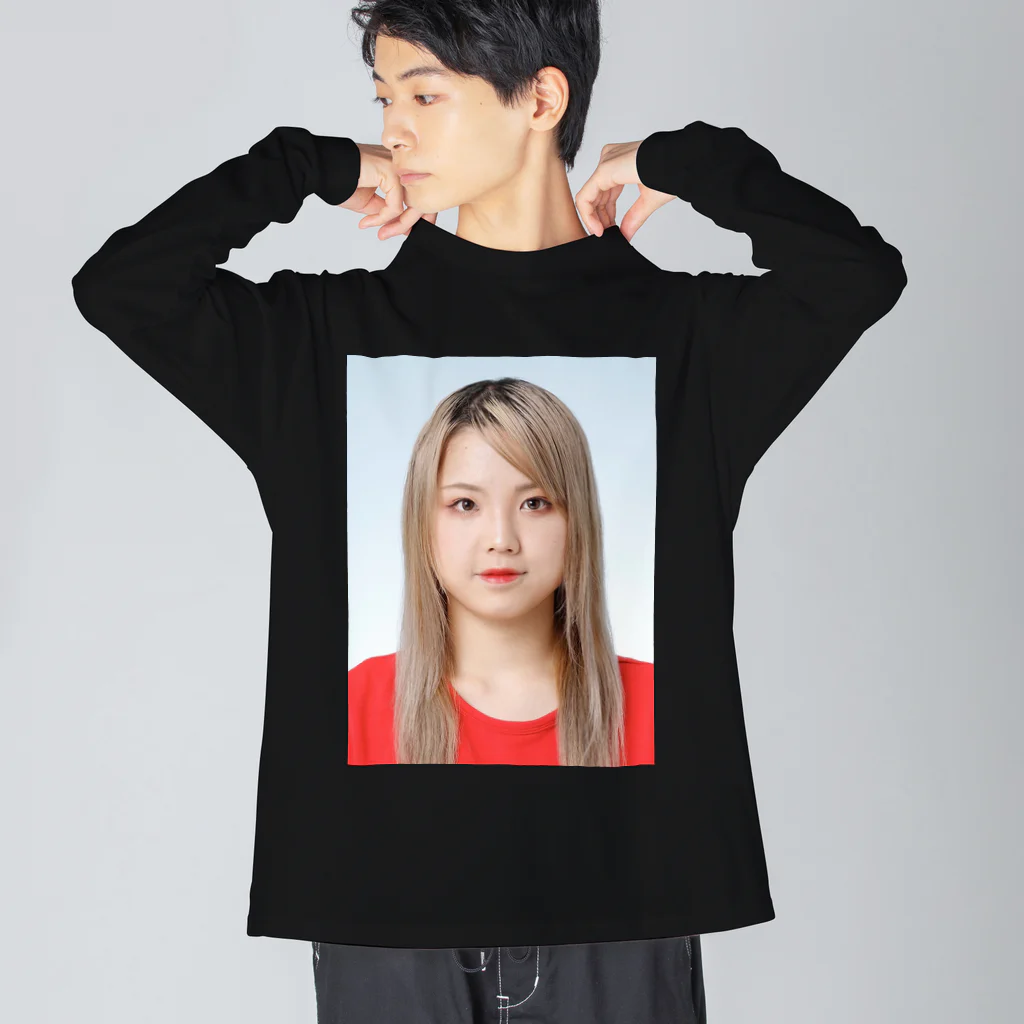 Mioenergy official shopのモナリザ証明写真 Big Long Sleeve T-Shirt