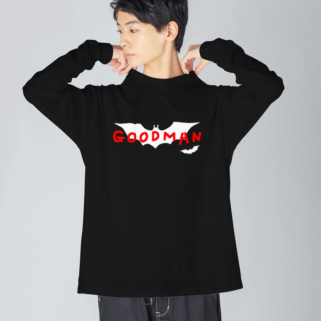 HIP HOP ネタ　映画ネタのスーパーヒーロー　TシャツGOOD man Big Long Sleeve T-Shirt