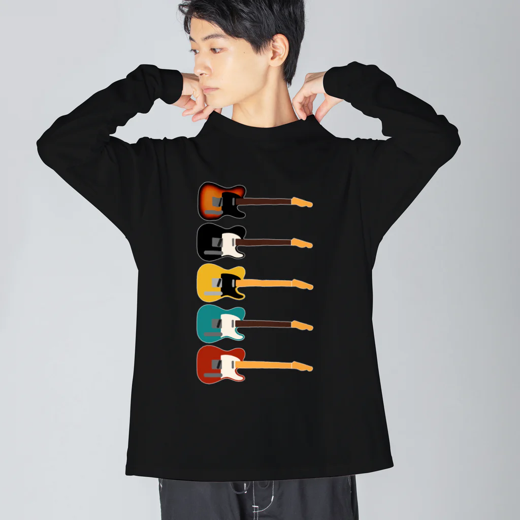 MOCOPOCOのギターがズラリ(色違い) Big Long Sleeve T-Shirt