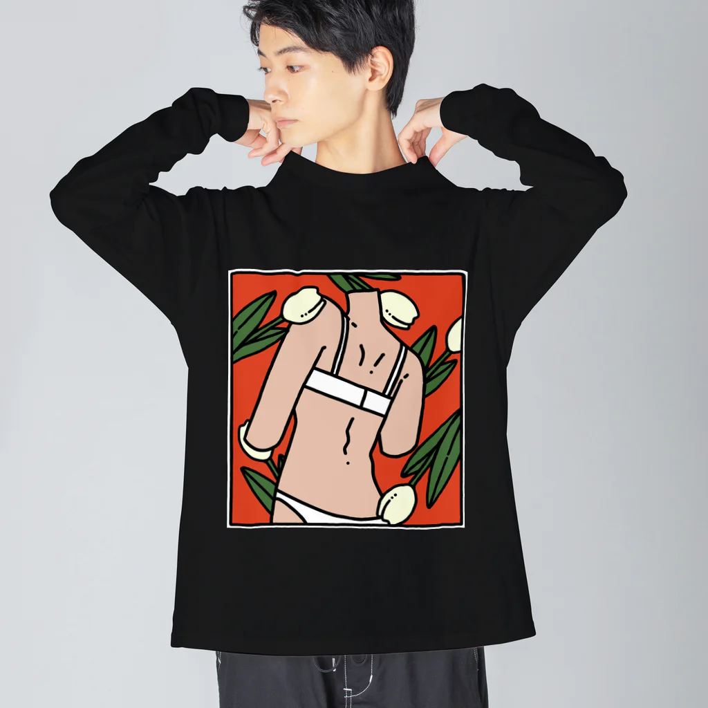 まどろみの温度のうしろすがた オレンジ Big Long Sleeve T-Shirt