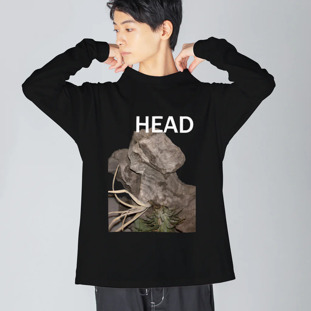 qujakuhouseのHEAD <FONT COLOR : WHITE> Big Long Sleeve T-Shirt