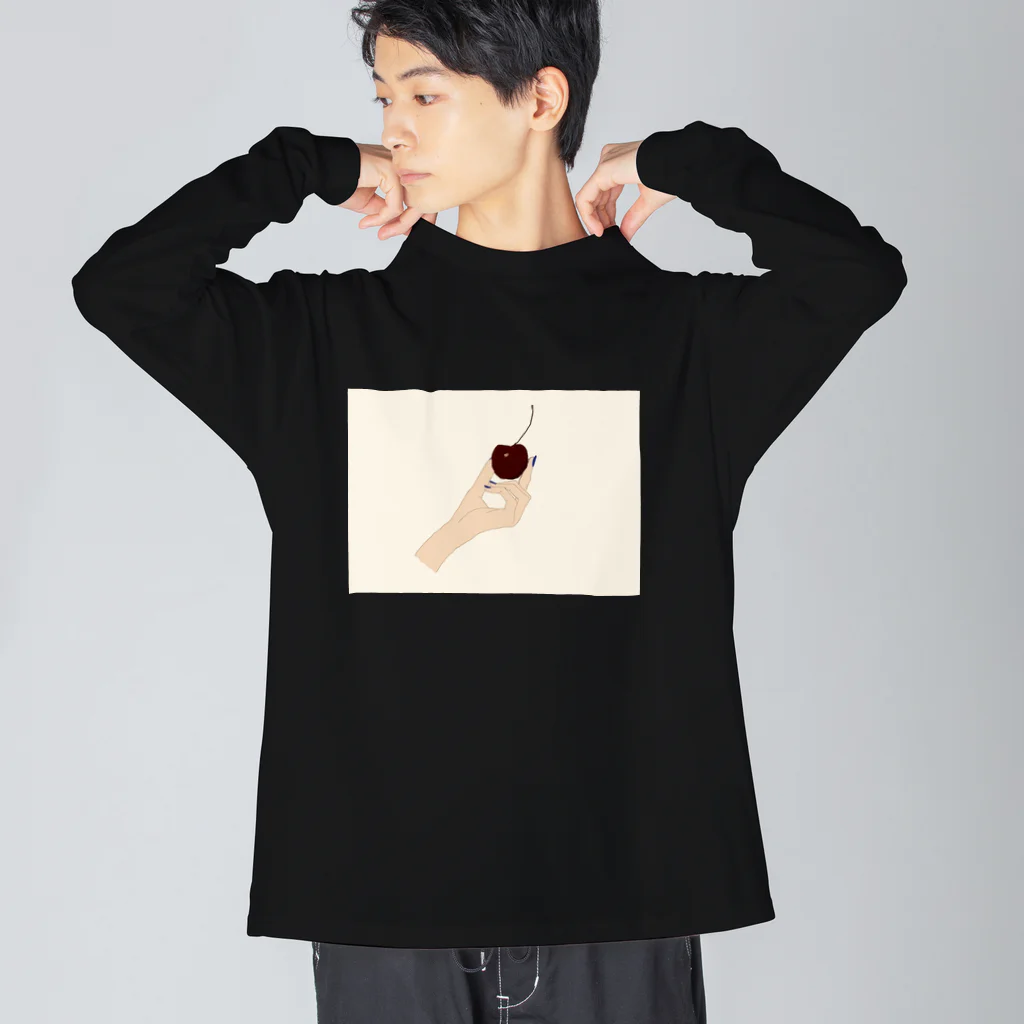 HIRUNEのさくらんぼロンT Big Long Sleeve T-Shirt