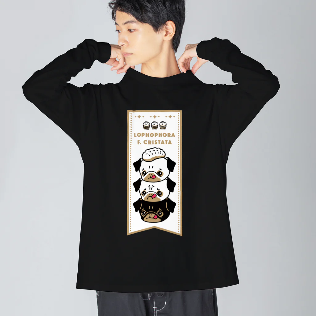 nanaqsaのロホホラわんわん（綴化） ビッグシルエットロングスリーブTシャツ