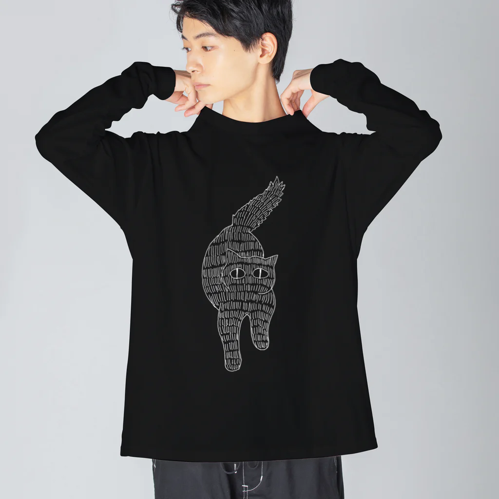 Kelfoy.のしろねこ ビッグシルエットロングスリーブTシャツ