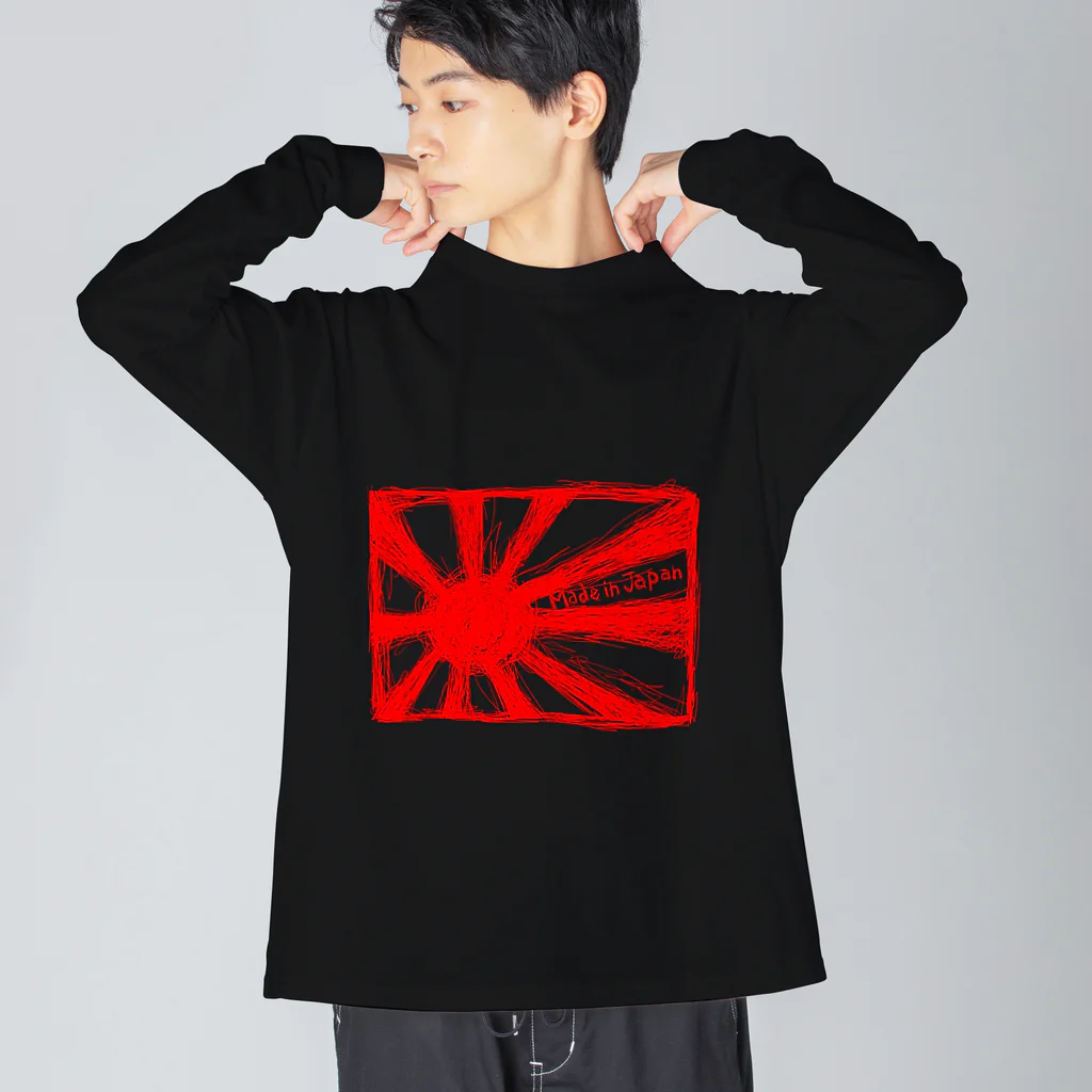 ZEN369のmadeinjapan(赤文字ver) ビッグシルエットロングスリーブTシャツ