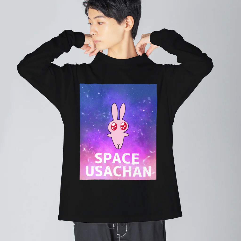 みにょんぼっくすのSPACE USACHAN ビッグシルエットロングスリーブTシャツ