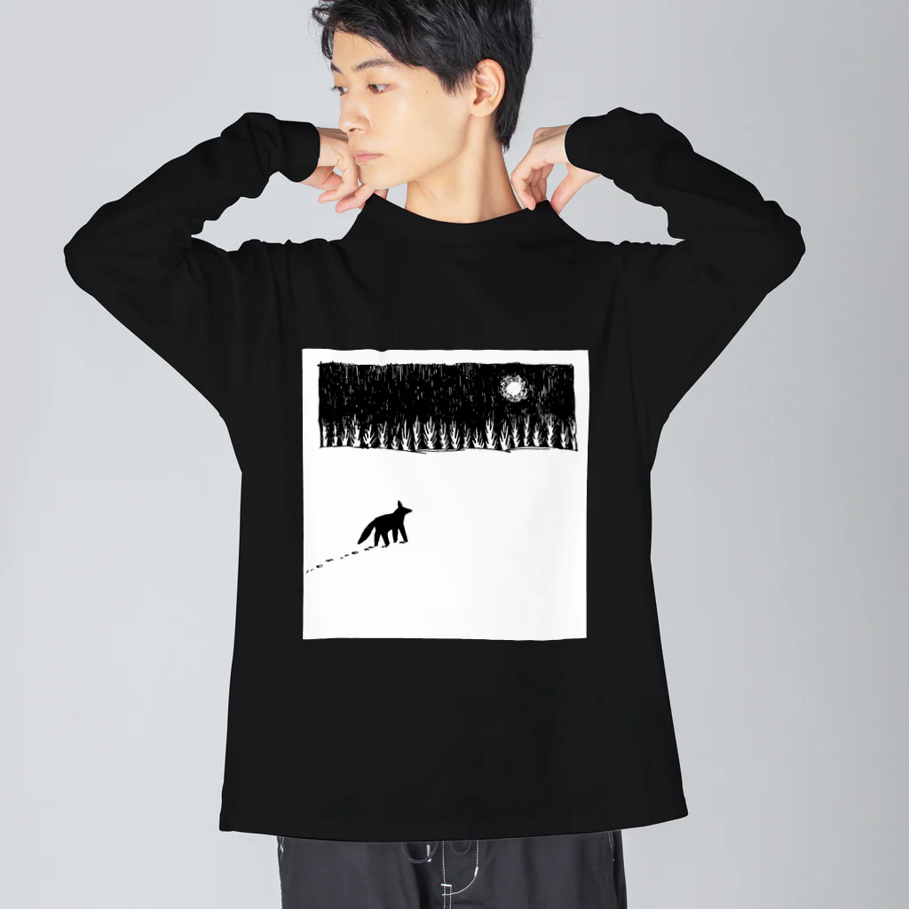 yawarakanezumiの雪原の犬 Big Long Sleeve T-Shirt
