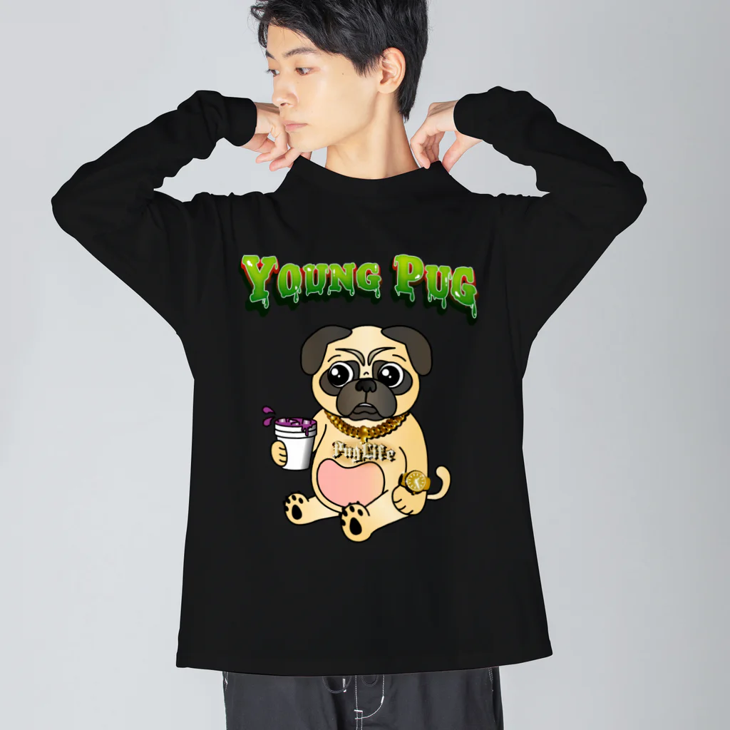 VS worldのYOUNG PUG ビッグシルエットロングスリーブTシャツ