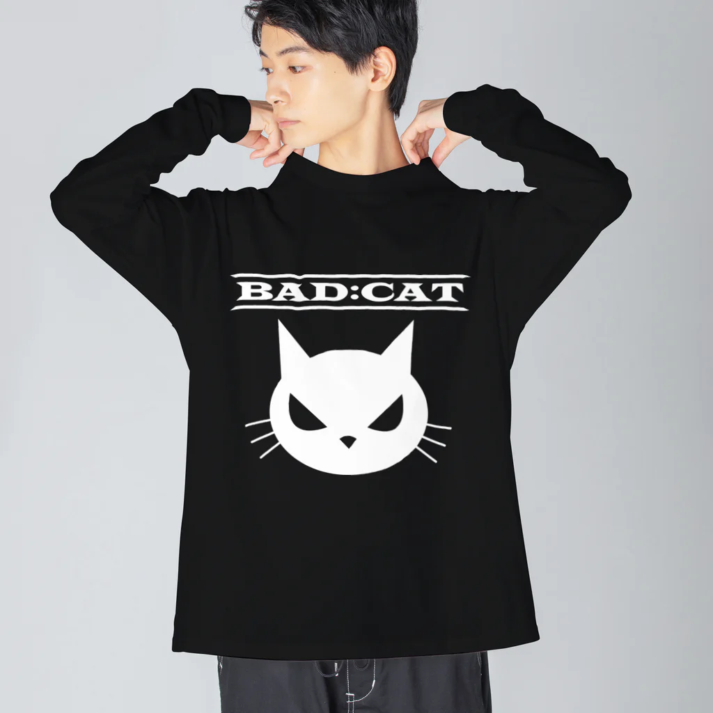 ゴロニャーのダサT屋さんの反抗期の猫シリーズ BAD CAT Big Long Sleeve T-Shirt