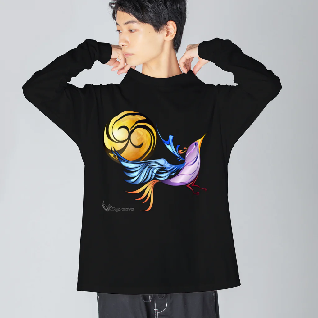 suparnaの月と鳥 Big Long Sleeve T-Shirt