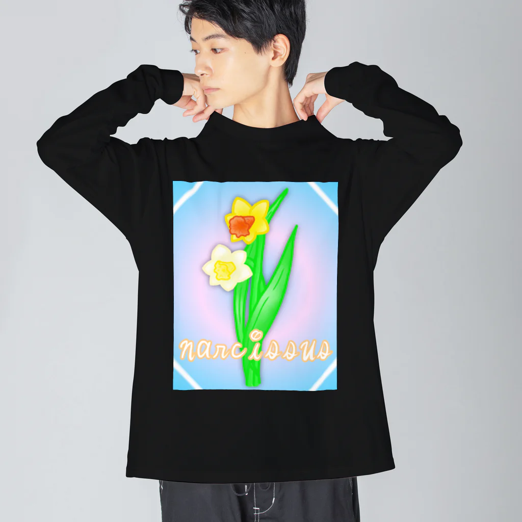 Lily bird（リリーバード）のnarcissus 水仙 Big Long Sleeve T-Shirt