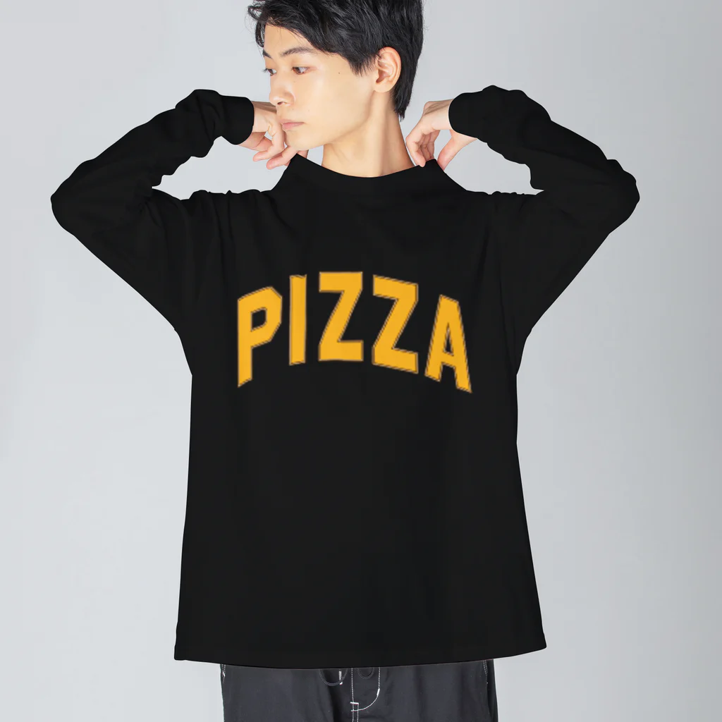 カレッジロゴ何か良いのピザカレッジ Big Long Sleeve T-Shirt