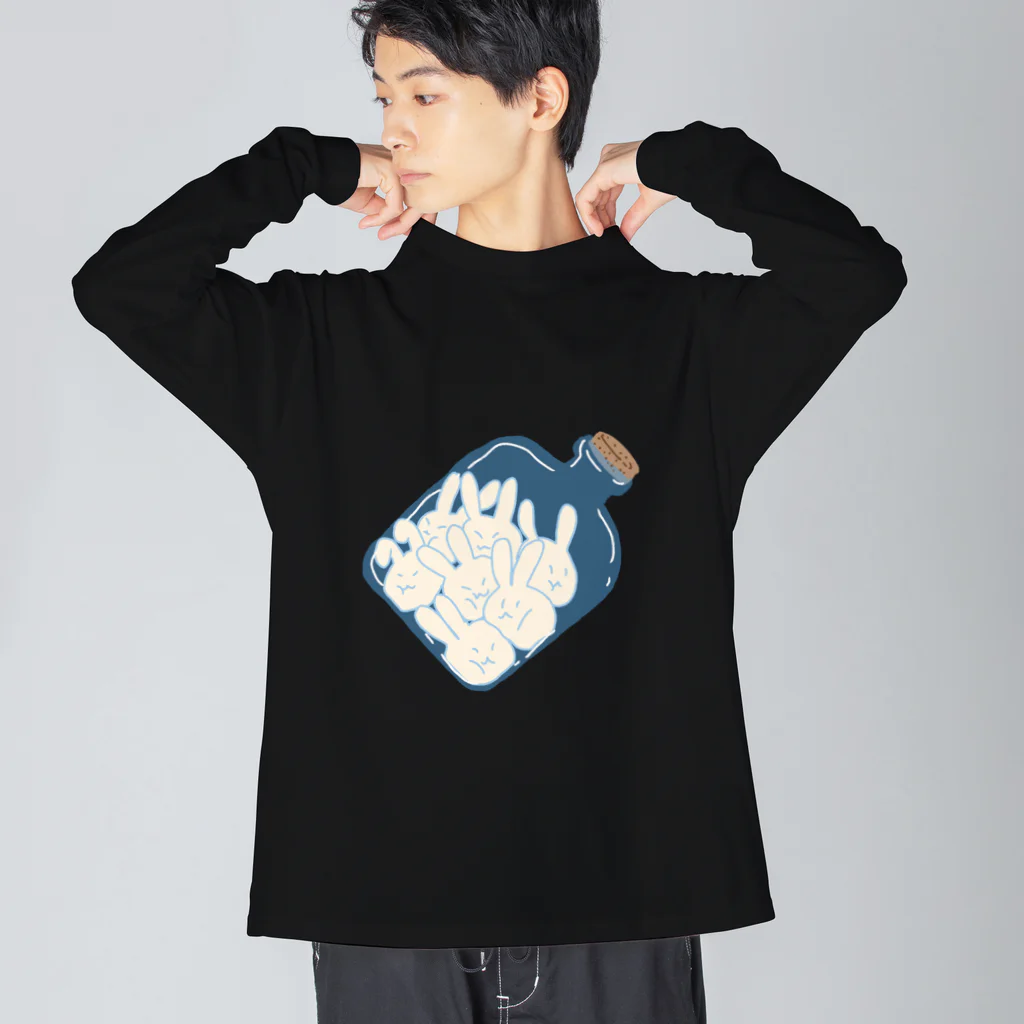 福モウフの瓶詰めうさぎ Big Long Sleeve T-Shirt