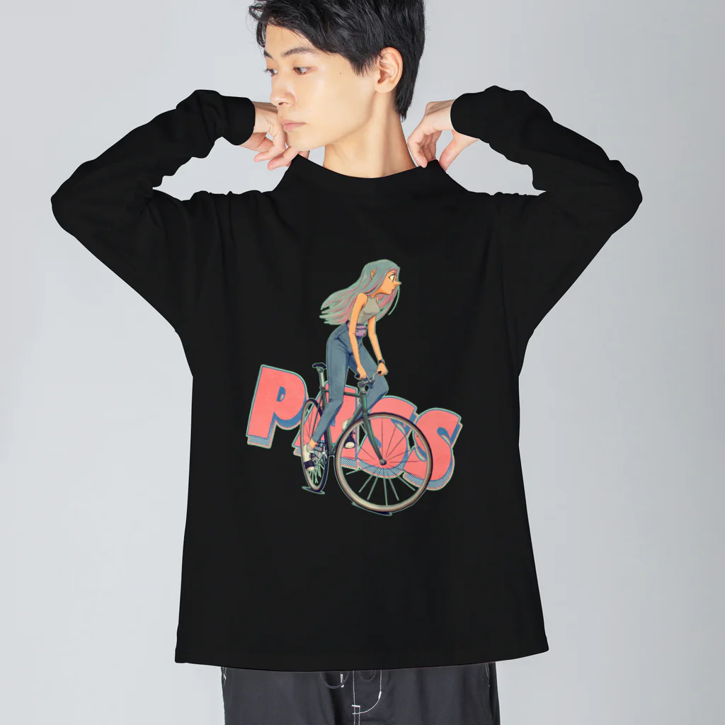 nidan-illustrationの"PASS" Big Long Sleeve T-Shirt