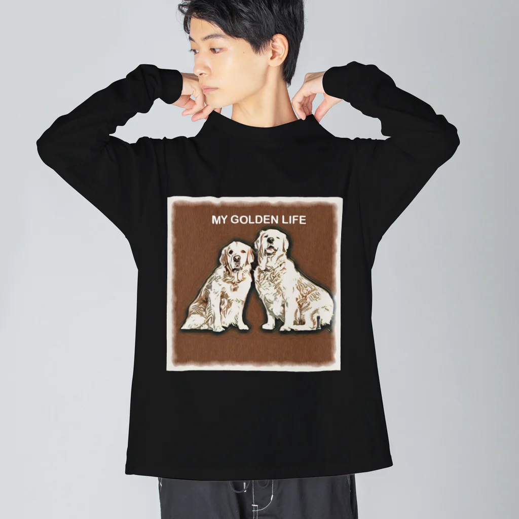 ミリオンダラー・ドッグ（million dollar dog）のゴールデンレトリーバーTYPE-A ビッグシルエットロングスリーブTシャツ