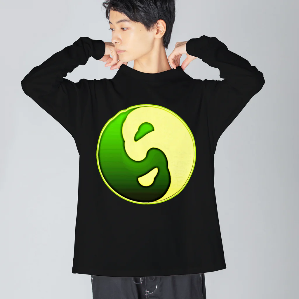 紫園+sion+(麗舞+reybu+)の【陰陽和合🌕月夜ニ💚】 ビッグシルエットロングスリーブTシャツ