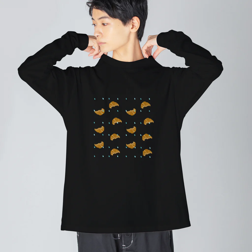 KOUのおみせの雨のちクロワッサン ビッグシルエットロングスリーブTシャツ