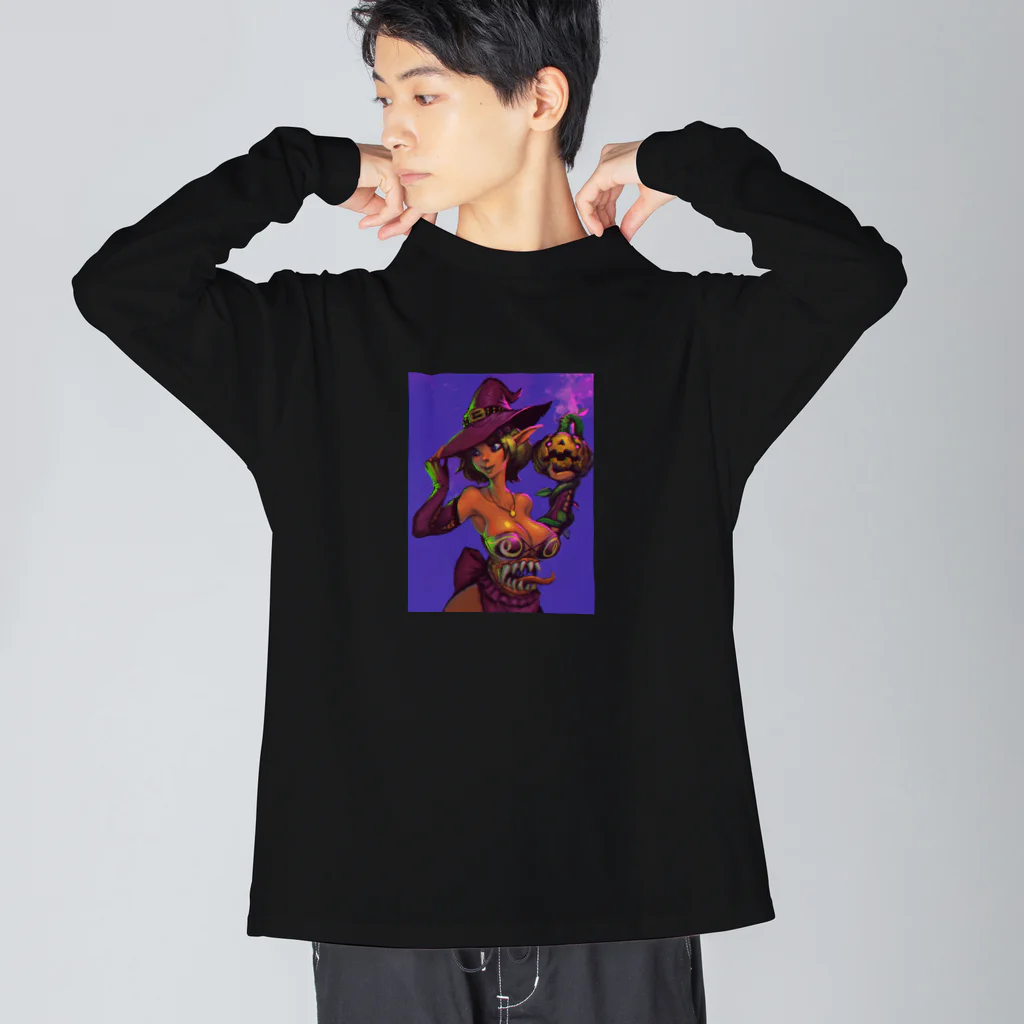 2.5Dのハロウィンウィッチ Big Long Sleeve T-Shirt