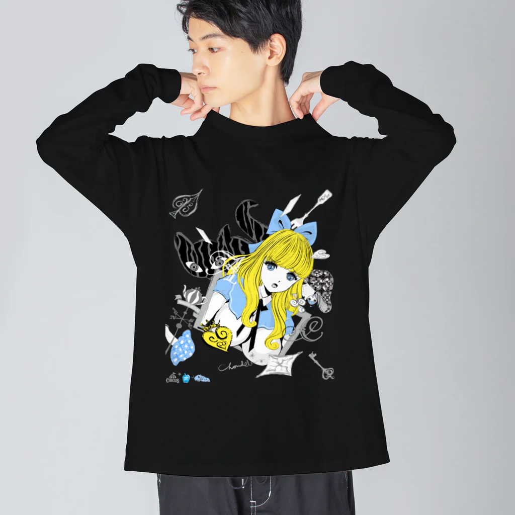 loveclonesのBABYFACE 深窓のあどけない令嬢 AかCのヴィネット Big Long Sleeve T-Shirt