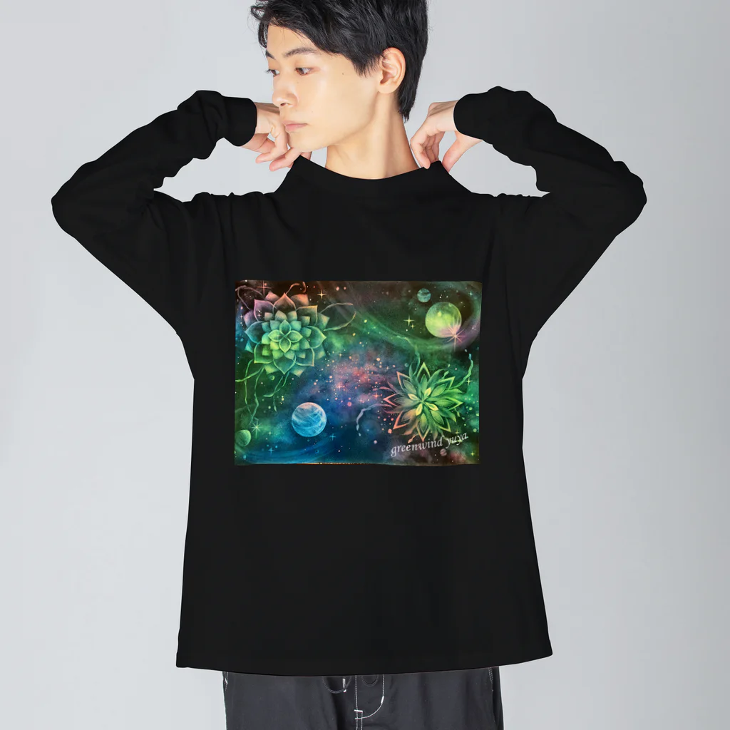 greenwind yuya's Arts shopの宇宙曼荼羅 ビッグシルエットロングスリーブTシャツ