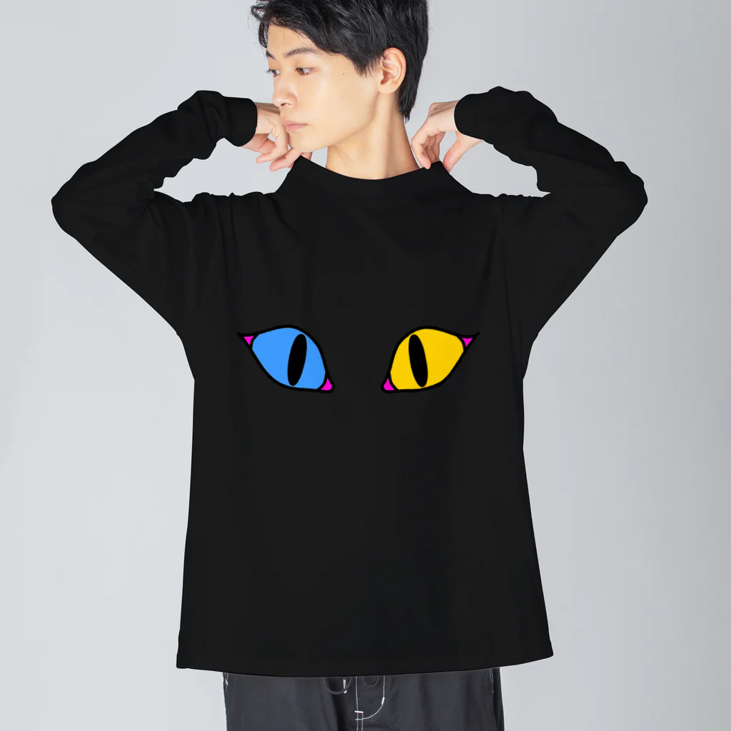 Mekki屋さんのねこおめめ Big Long Sleeve T-Shirt