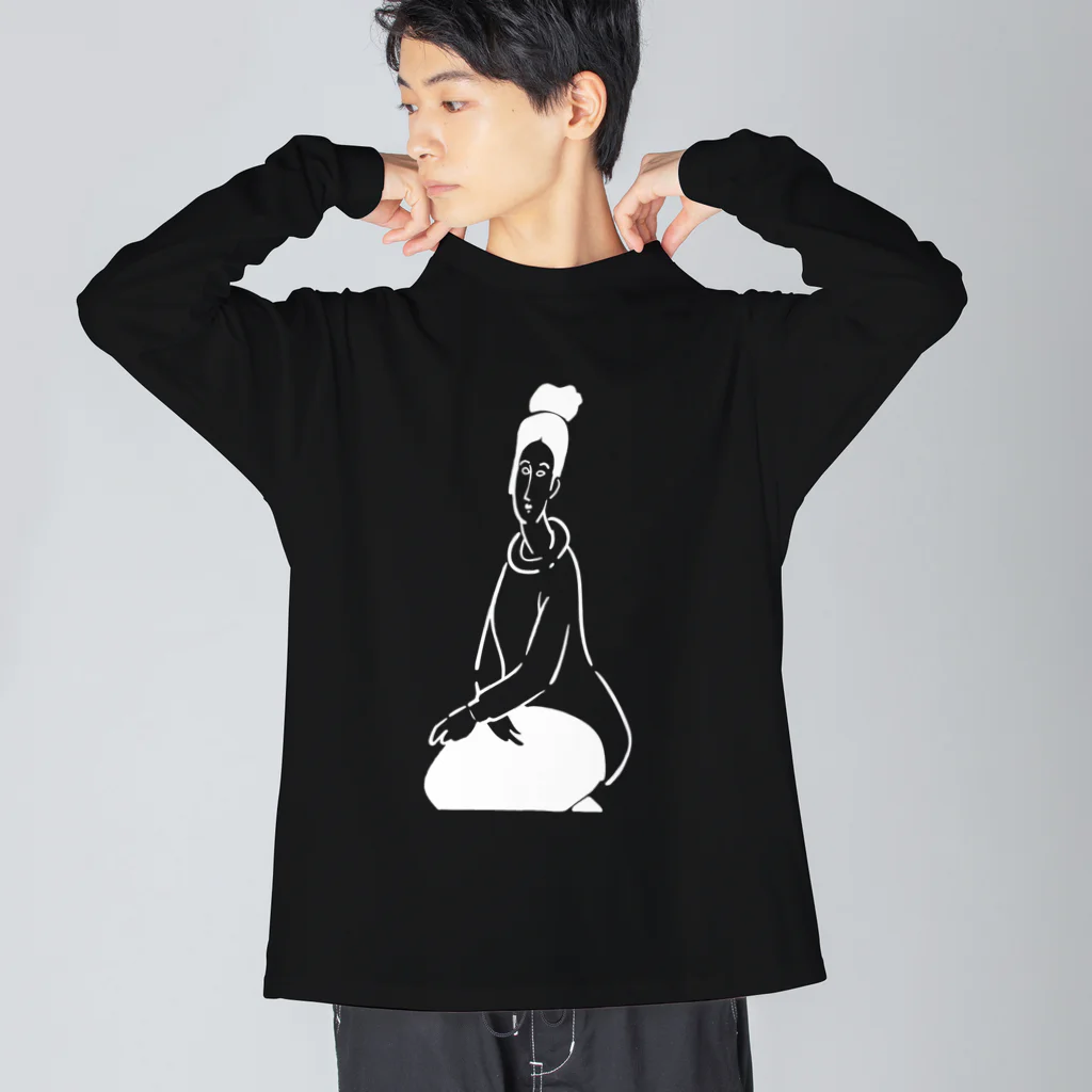 山形屋米店の白版＿『黄色いセーターを着たジャンヌ・エビュテルヌ』 Big Long Sleeve T-Shirt