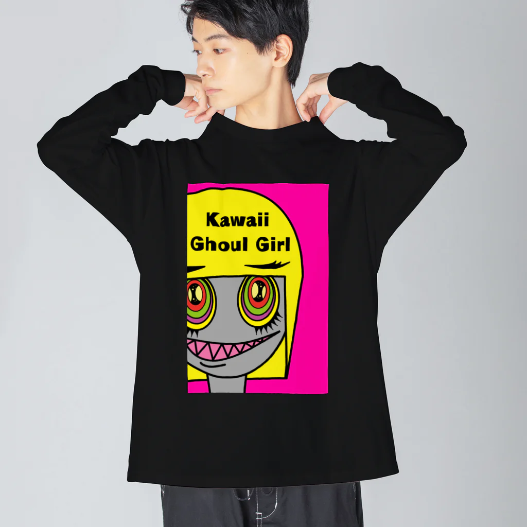 たすけんのイラストグッズのグールーのスー子さん（Kawaii Ghoul Girl） ビッグシルエットロングスリーブTシャツ