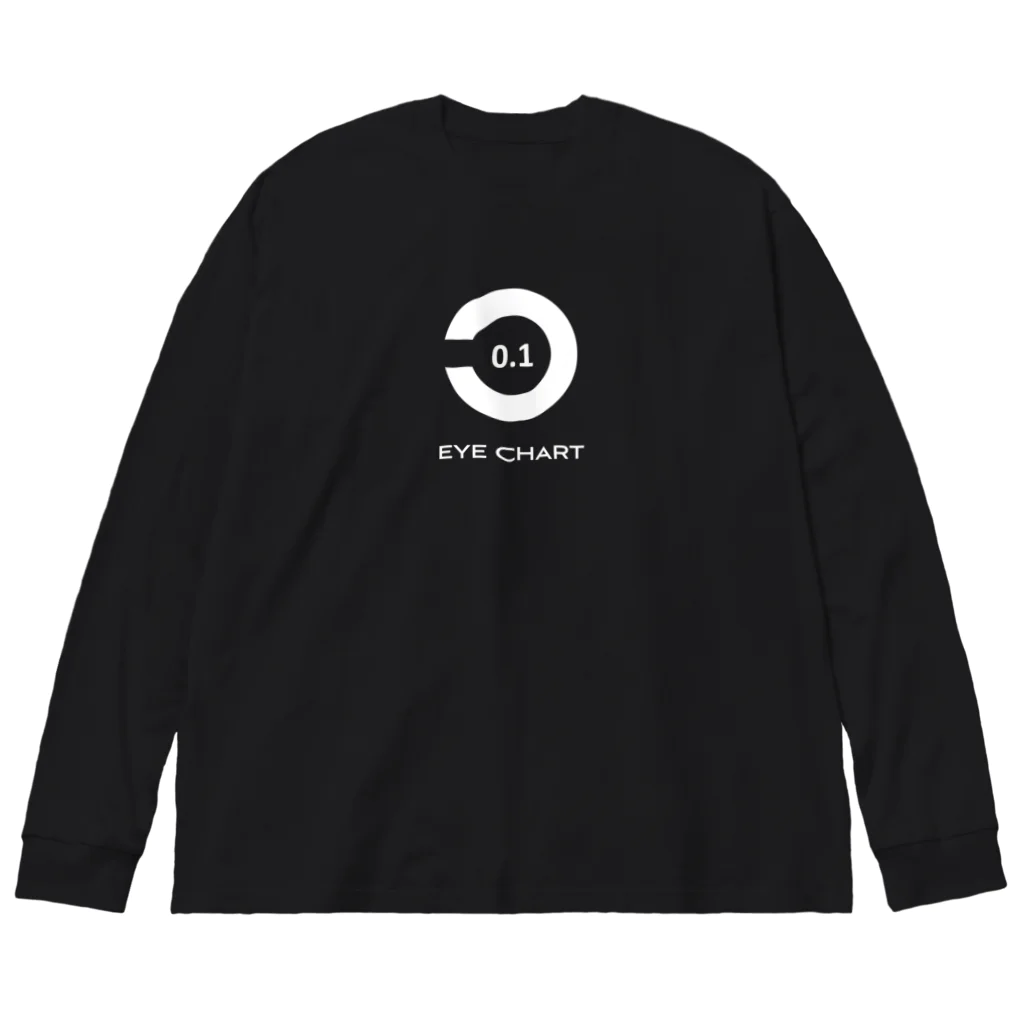 kg_shopの[☆両面] Visual Acuity Testing [ホワイト]  Big Long Sleeve T-Shirt